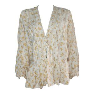 Torrid Top Womens Plus Size 00 Purple Paisley Clip Dot Open Back Boho NWT New